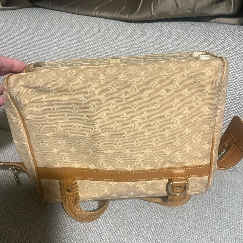 Louis Vuitton Mini Lin Monogram mustard tan Josephine PM Satchel Bag VI1003